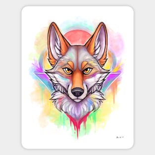 Watercolor Coyote Sticker